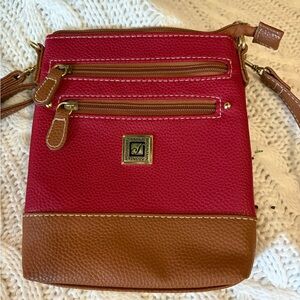 Stone & Co. Red and Tan Crossbody Bag